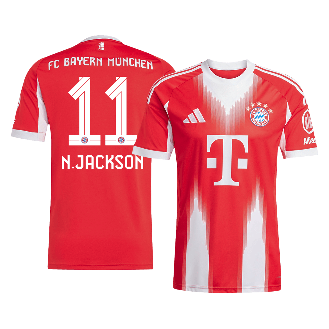 Camiseta N. Jackson #11 Bayern Munich 2025/26 Primera Equipación - Versión Hincha