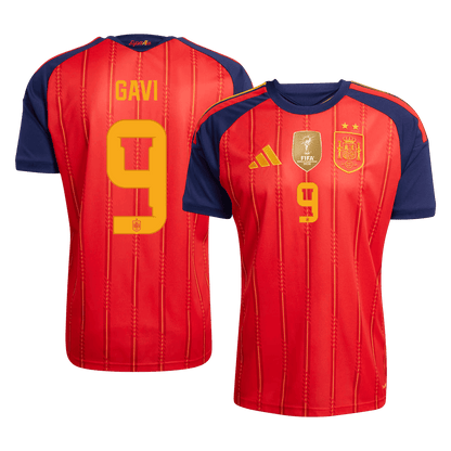 Camiseta GAVI #9 Spain 2026 Primera Equipación Copa del Mundo - Versión Hincha
