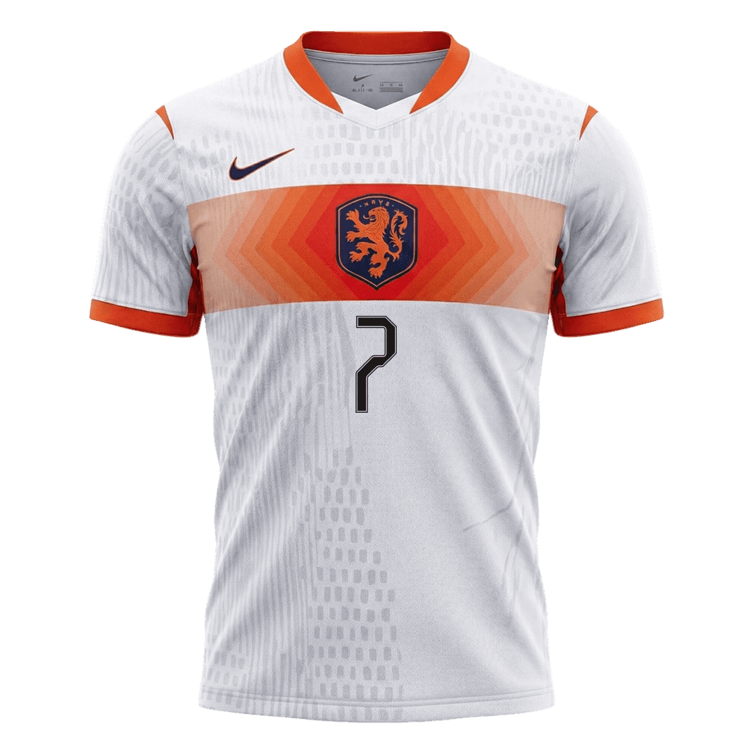 Camiseta Auténtica Xavi #7 Países Bajos 2026 Segunda Equipación Copa del Mundo - Versión Jugador - Vista 6