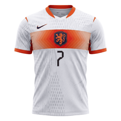 Camiseta Auténtica Xavi #7 Países Bajos 2026 Segunda Equipación Copa del Mundo - Versión Jugador - Vista 6