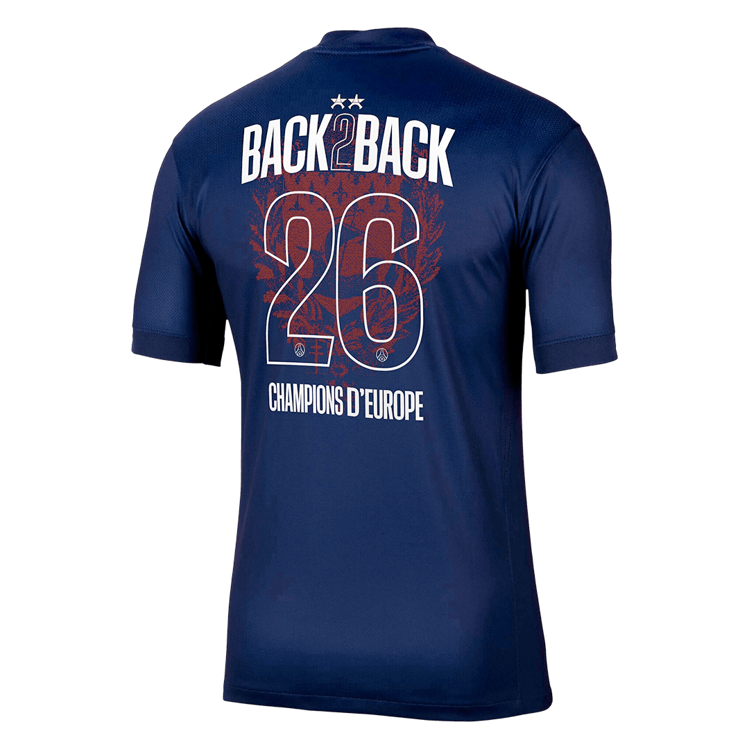 Camiseta Champions of Europe #26 PSG 2025/26 Primera Equipación - Versión Hincha (Calidad Premium) - Vista 2