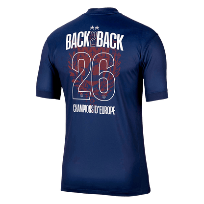 Camiseta Champions of Europe #26 PSG 2025/26 Primera Equipación - Versión Hincha (Calidad Premium) - Vista 2
