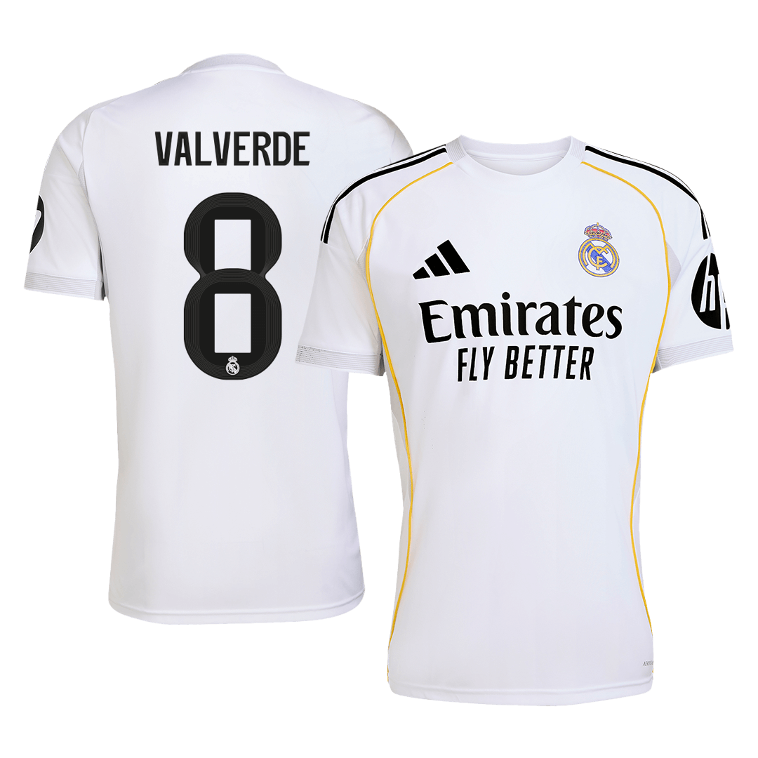 Camiseta Valverde #8 Real Madrid 2025/26 Primera Equipación - Versión Hincha