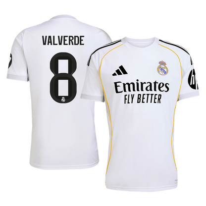 Camiseta Valverde #8 Real Madrid 2025/26 Primera Equipación - Versión Hincha