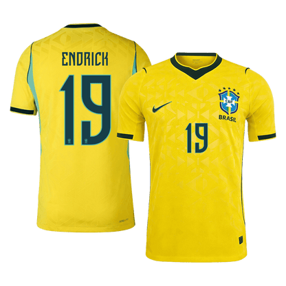 Camiseta Auténtica Endrick #19 Brasil 2026 Primera Equipación Copa del Mundo - Versión Jugador