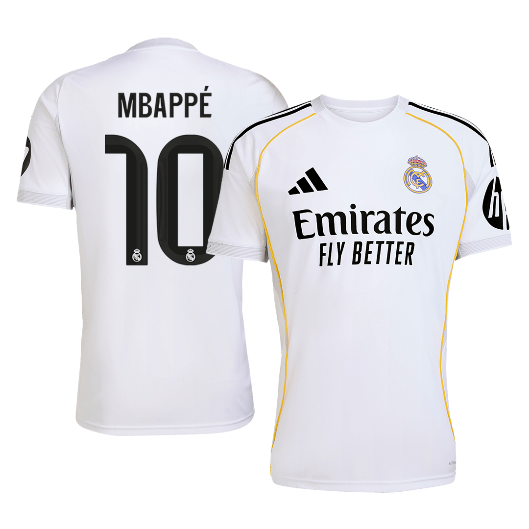 Camiseta Mbappé #10 Real Madrid 2025/26 Primera Equipación - Versión Hincha