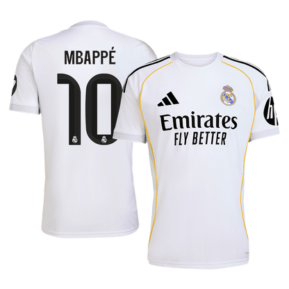 Camiseta Mbappé #10 Real Madrid 2025/26 Primera Equipación - Versión Hincha
