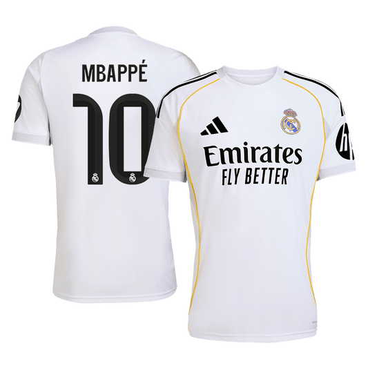 Camiseta Mbappé #10 Real Madrid 2025/26 Primera Equipación - Versión Hincha