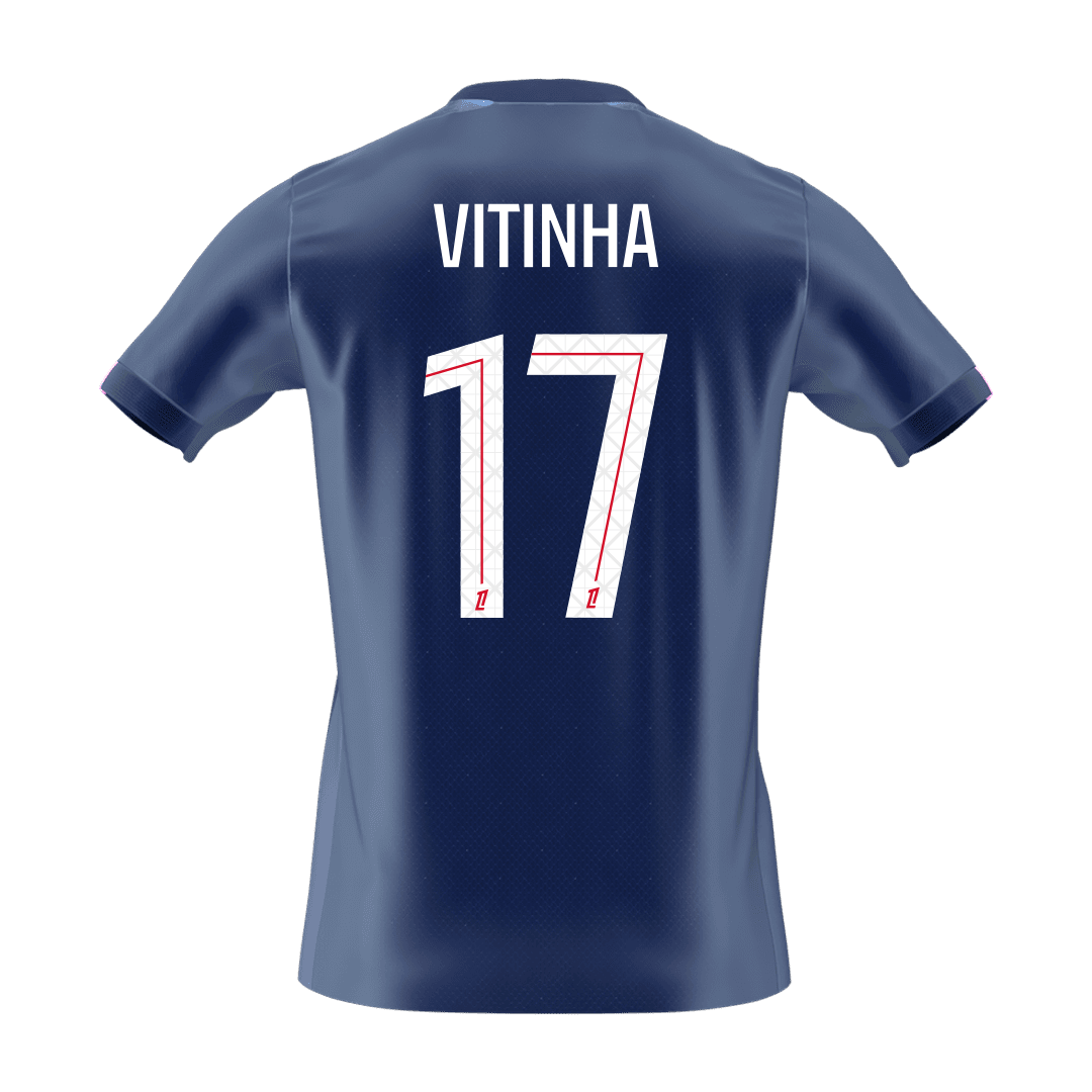 Camiseta Vitinha #17 PSG 2025/26 Primera Equipación - Versión Hincha (Calidad Premium) - Vista 7