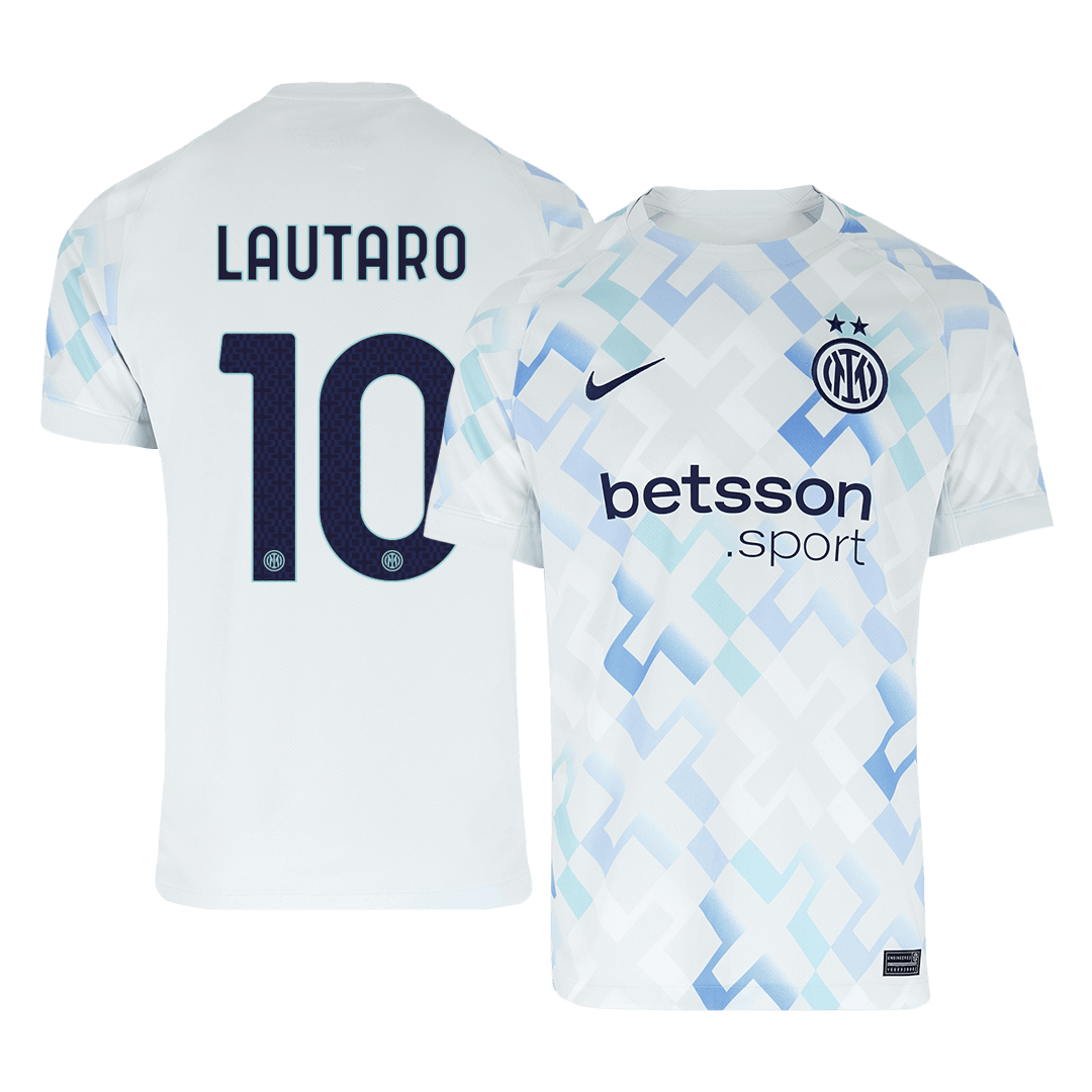 Camiseta Lautaro #10 Inter Milan 2025/26 Segunda Equipación - Versión Hincha