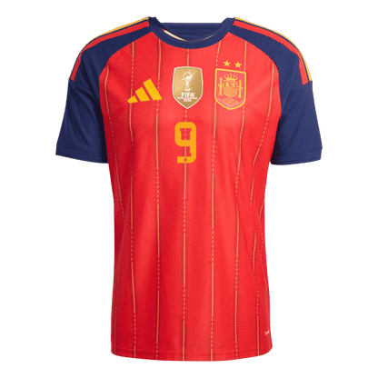 Camiseta Auténtica GAVI #9 Spain 2026 Primera Equipación Copa del Mundo -Versión Jugador