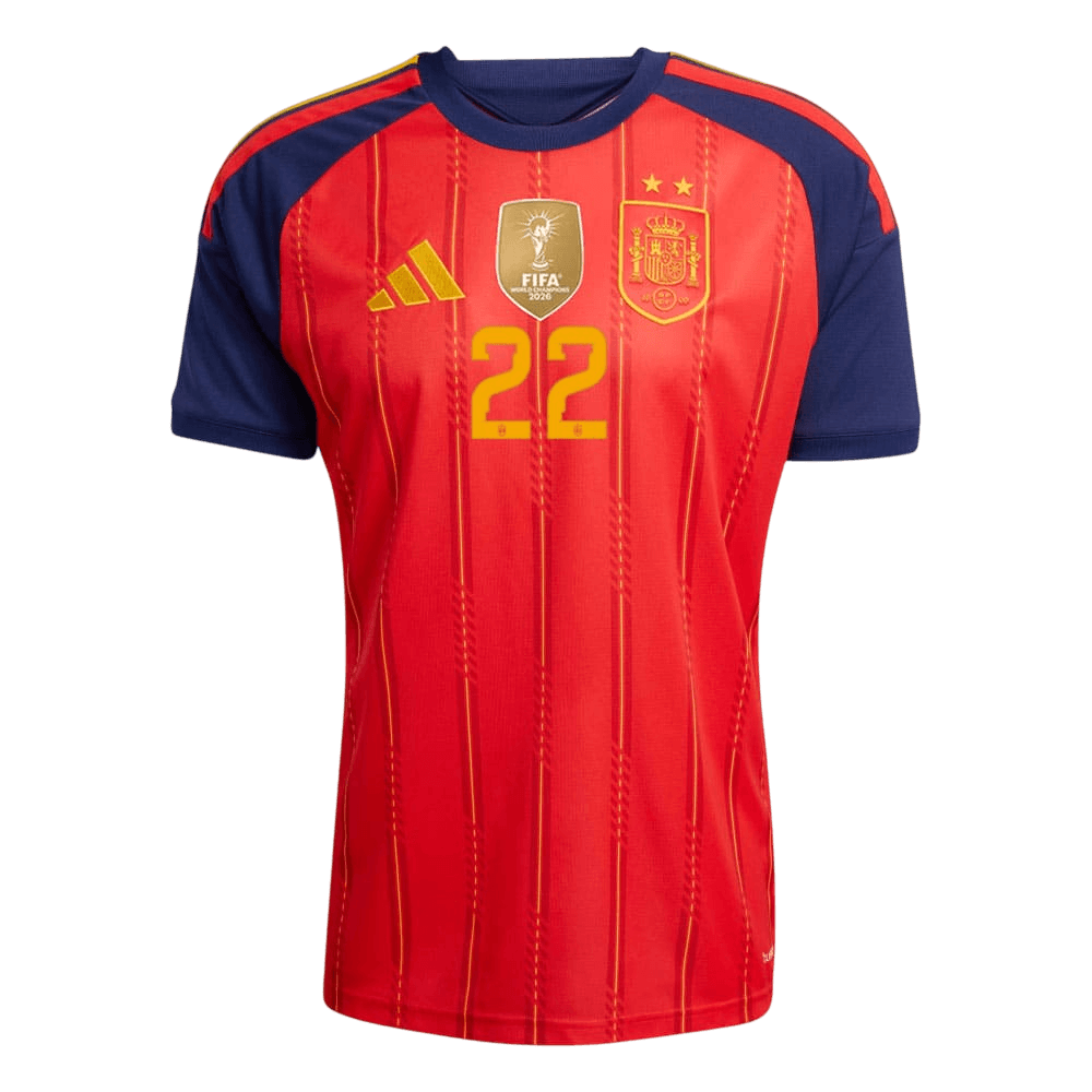 Camiseta Auténtica CUBARSÍ #22 Spain 2026 Primera Equipación Copa del Mundo -Versión Jugador