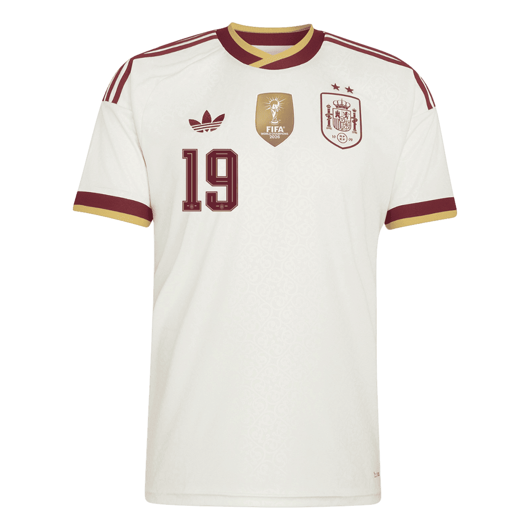 Camiseta LAMINE YAMAL #19 Spain 2026 Segunda Equipación Copa del Mundo - Versión Hincha