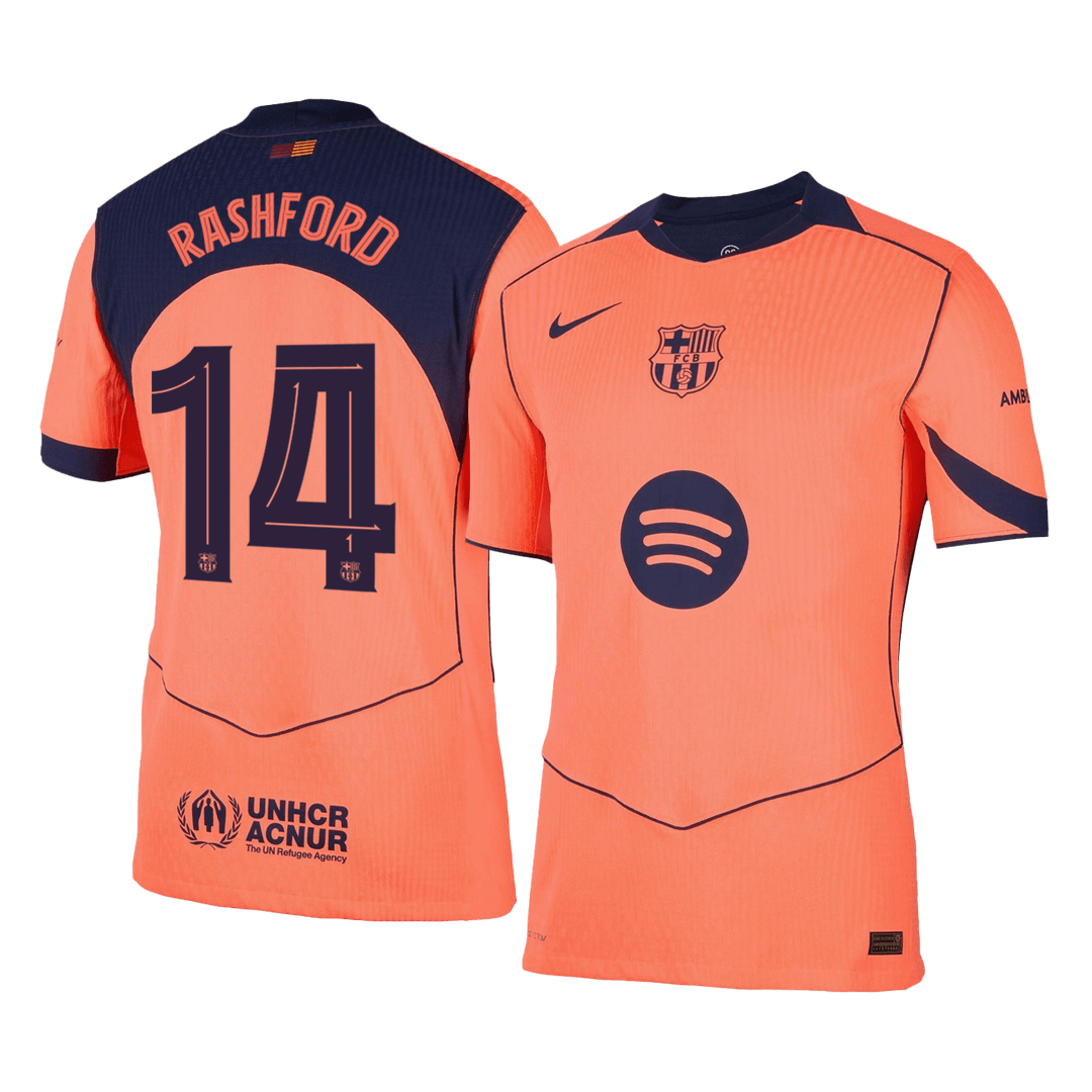 UCL Camiseta Auténtica Rashford #14 Barcelona 2025/26 Tercera Equipación - Versión Jugador