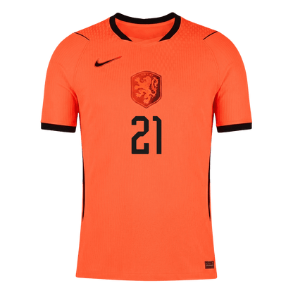 Camiseta Auténtica F. De Jong #21 Países Bajos 2026 Primera Equipación Copa del Mundo - Versión Jugador - Vista 8