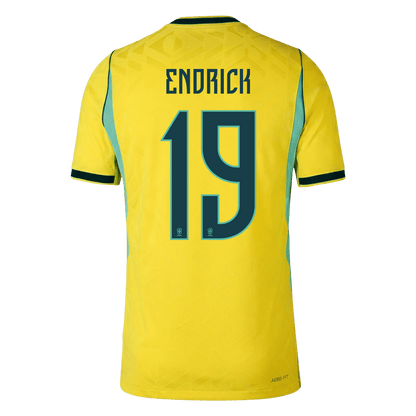 Camiseta Auténtica Endrick #19 Brasil 2026 Primera Equipación Copa del Mundo - Versión Jugador - Vista 2