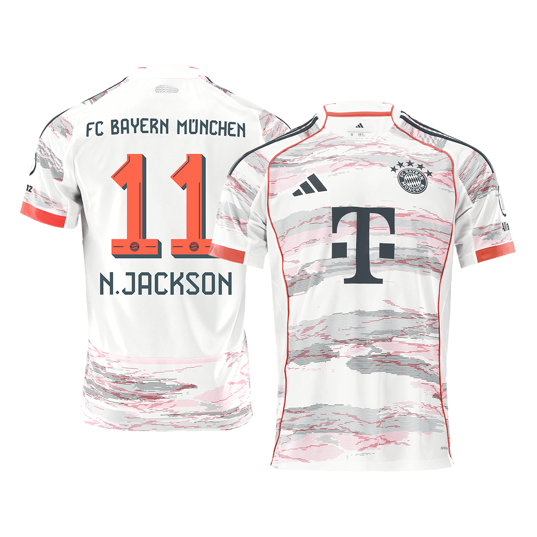 Camiseta N. Jackson #11 Bayern Munich 2025/26 Segunda Equipación - Versión Hincha