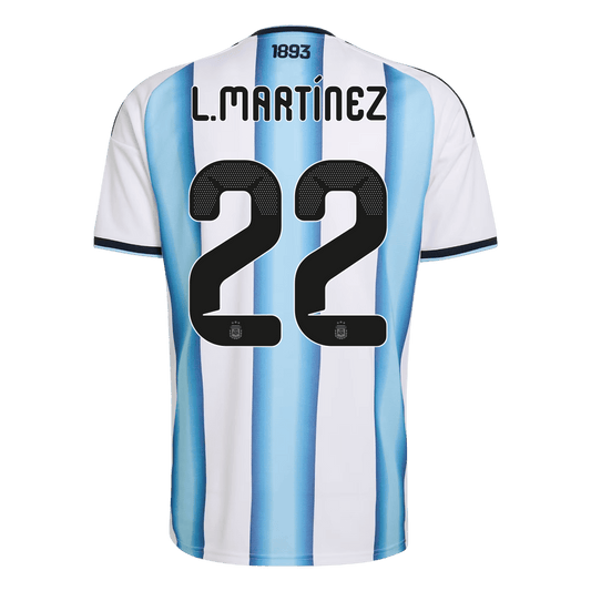 Camiseta L. Martínez #22 Argentina 2026 Primera Equipación Copa del Mundo - Versión Hincha
