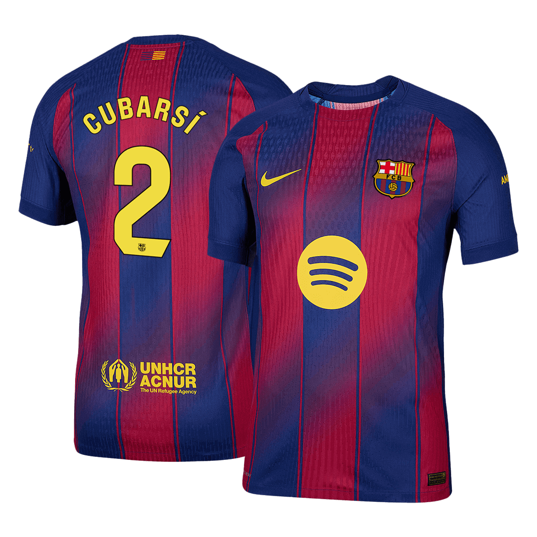 Camiseta Auténtica Cubarsí #2 Barcelona 2025/26 Primera Equipación - Versión Jugador