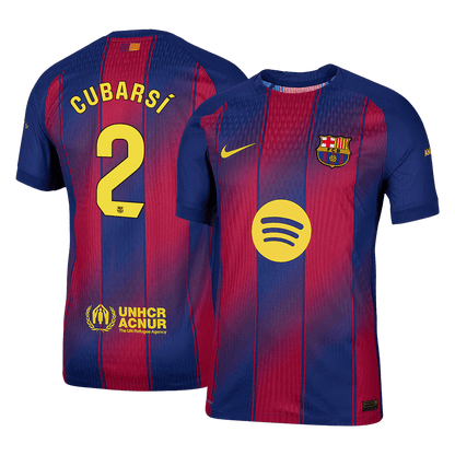 Camiseta Auténtica Cubarsí #2 Barcelona 2025/26 Primera Equipación - Versión Jugador
