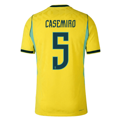 Camiseta Auténtica Casemiro #5 Brasil 2026 Primera Equipación Copa del Mundo - Versión Jugador - Vista 2