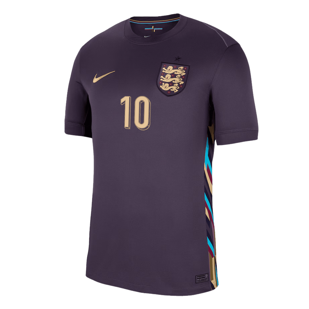 Camiseta Bellingham #10 Inglaterra Euro 2024 Segunda Equipación Visitante Hombre - Versión Hincha