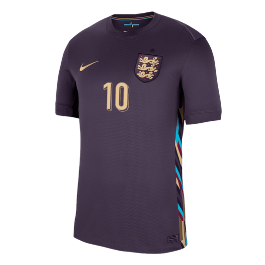 Camiseta Bellingham #10 Inglaterra Euro 2024 Segunda Equipación Visitante Hombre - Versión Hincha