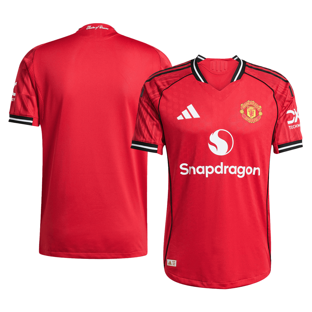 Camiseta Auténtica Manchester United 2025/26 Primera Equipación - Versión Jugador