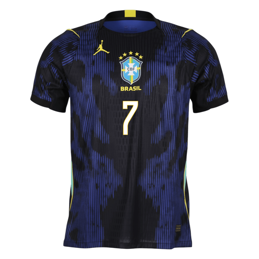 Camiseta Auténtica Vini Jr. #7 Brasil 2026 Segunda Equipación Copa del Mundo - Versión Jugador - Vista 2
