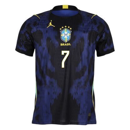 Camiseta Auténtica Vini Jr. #7 Brasil 2026 Segunda Equipación Copa del Mundo - Versión Jugador - Vista 2