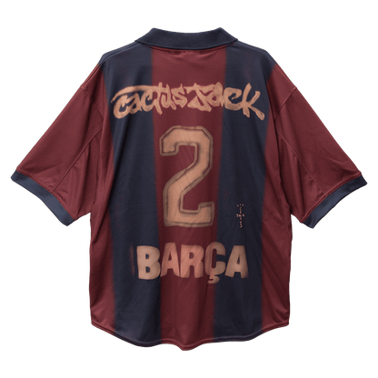 Camiseta Retro 2000/01 Barcelona X CJ Primera Equipación Hombre - Versión Hincha