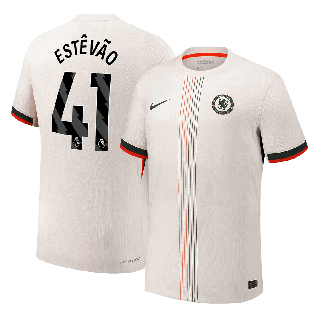Camiseta Auténtica Estêvão #41 Chelsea 2025/26 Segunda Equipación - Versión Jugador