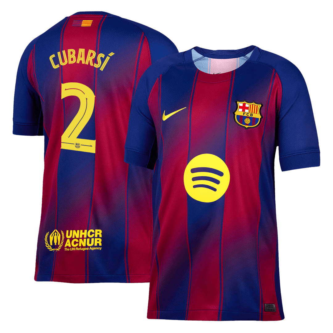 UCL Camiseta Cubarsí #2 Barcelona 2025/26 Primera Equipación - Versión Hincha
