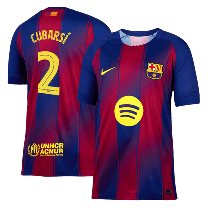 UCL Camiseta Cubarsí #2 Barcelona 2025/26 Primera Equipación - Versión Hincha