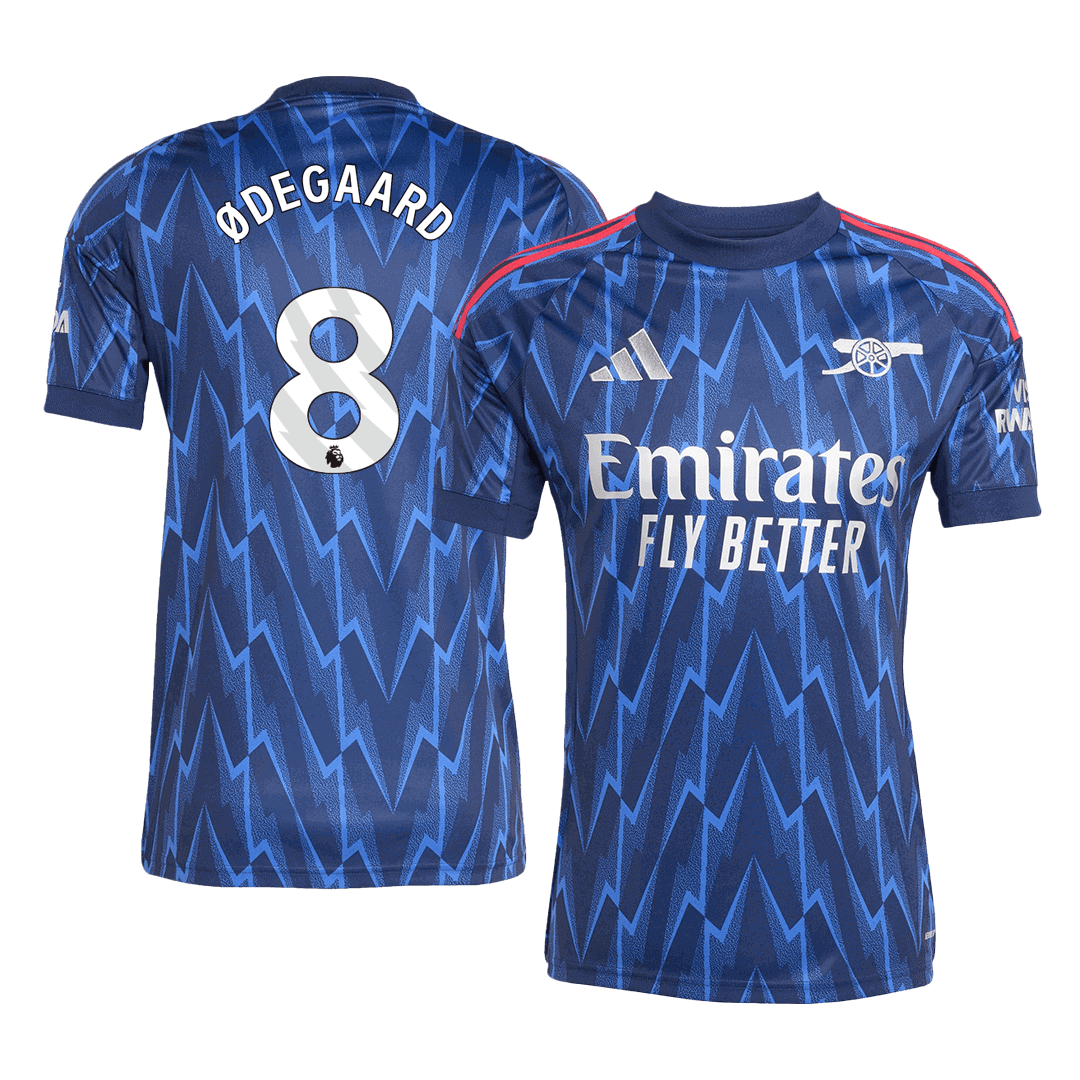 Camiseta Ødegaard #8 Arsenal 2025/26 Segunda Equipación - Versión Hincha