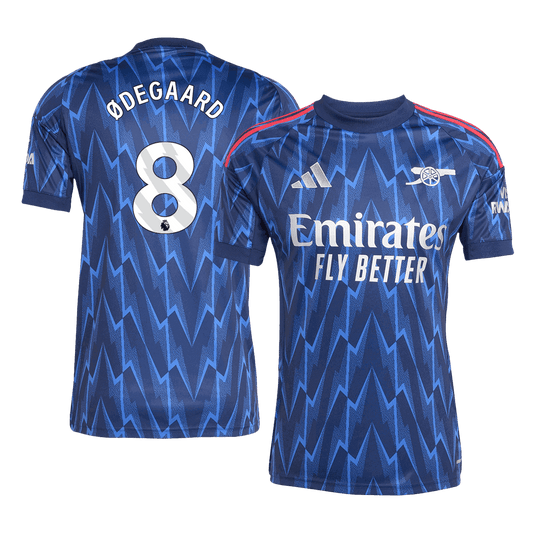 Camiseta Ødegaard #8 Arsenal 2025/26 Segunda Equipación - Versión Hincha
