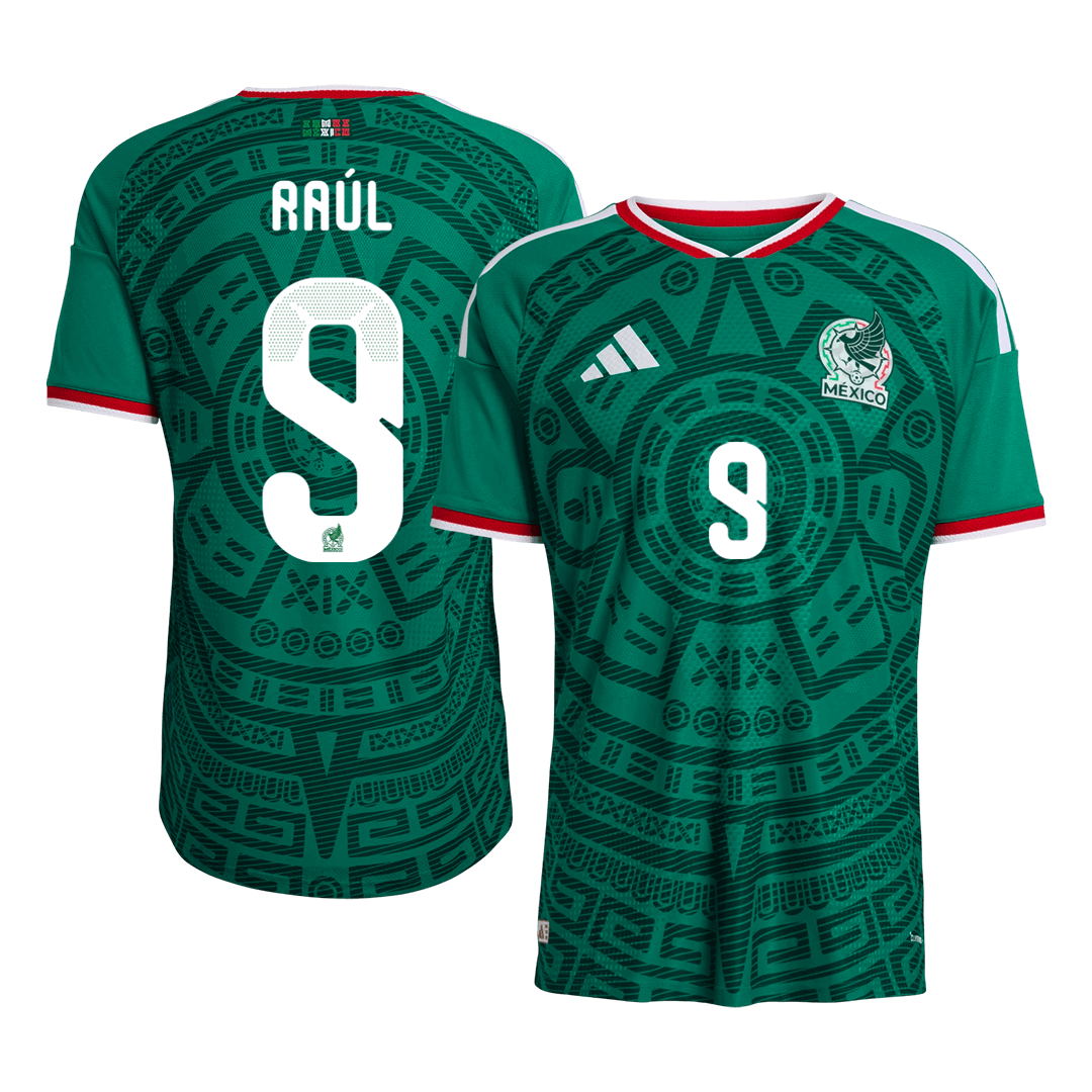 Camiseta Auténtica Raúl #9 México 2026 Primera Equipación Copa del Mundo - Versión Jugador