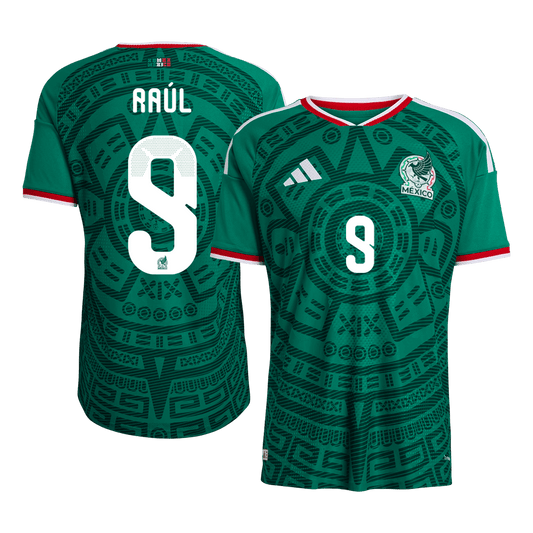 Camiseta Auténtica Raúl #9 México 2026 Primera Equipación Copa del Mundo - Versión Jugador