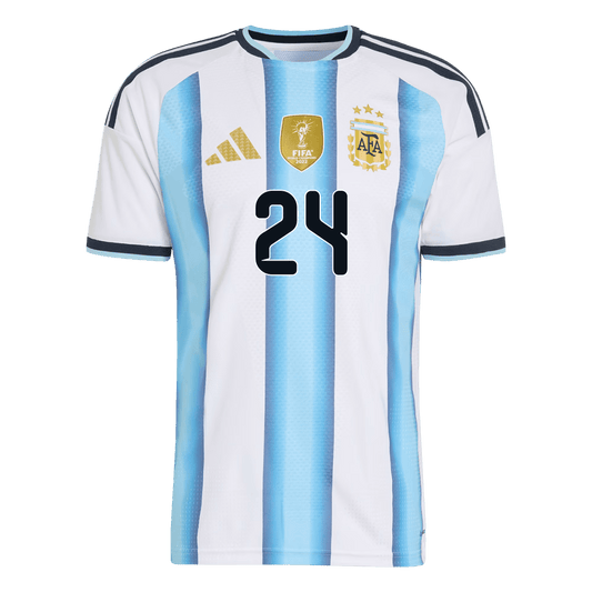 Camiseta Auténtica E. Fernández #24 Argentina 2026 Primera Equipación Copa del Mundo - Versión Jugador