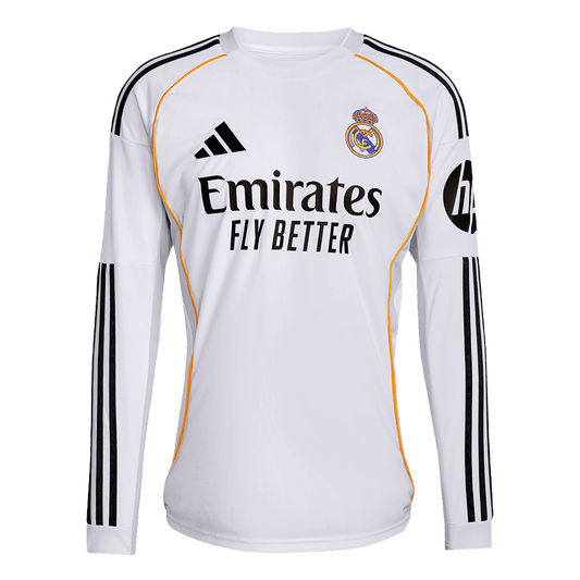 Camiseta Manga Larga Real Madrid 2025/26 Primera Equipación - Versión Hincha