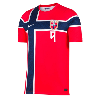 Camiseta Auténtica Braut Haaland #9 Noruega 2026 Primera Equipación Copa del Mundo - Versión Jugador