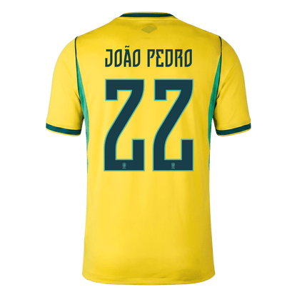 Camiseta João Pedro #22 Brasil 2026 Primera Equipación Copa del Mundo - Versión Hincha - Vista 5