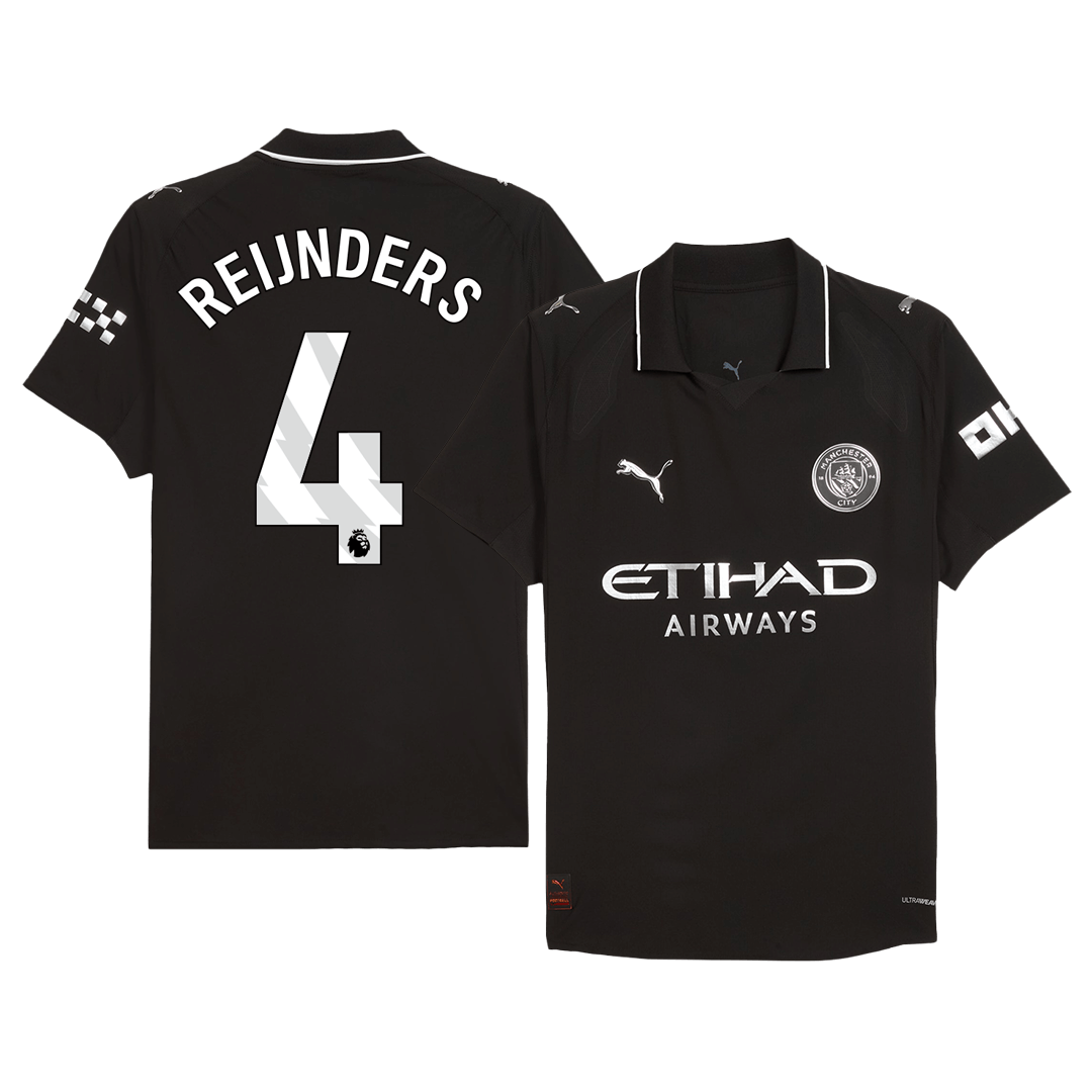 Camiseta Auténtica Reijnders #4 Manchester City 2025/26 Segunda Equipación - Versión Jugador