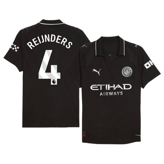 Camiseta Auténtica Reijnders #4 Manchester City 2025/26 Segunda Equipación - Versión Jugador