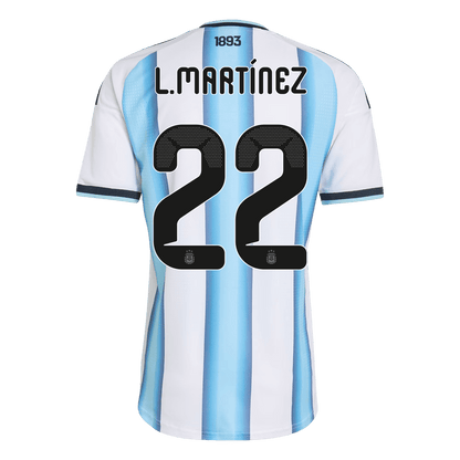 Camiseta Auténtica L. Martínez #22 Argentina 2026 Primera Equipación Copa del Mundo - Versión Jugador