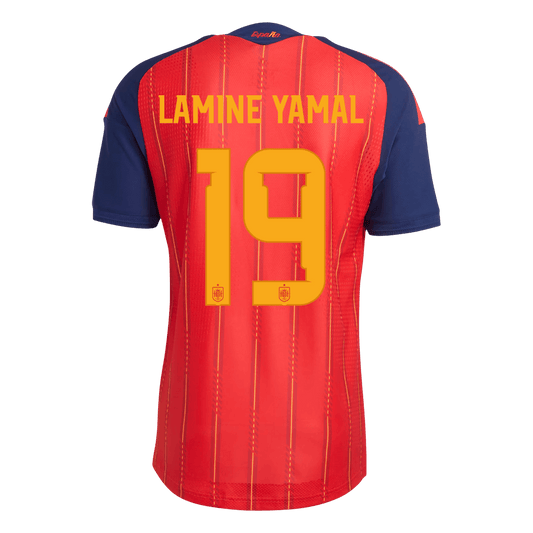 Camiseta Auténtica Lamine Yamal #19 España 2026 Primera Equipación Copa del Mundo - Versión Jugador