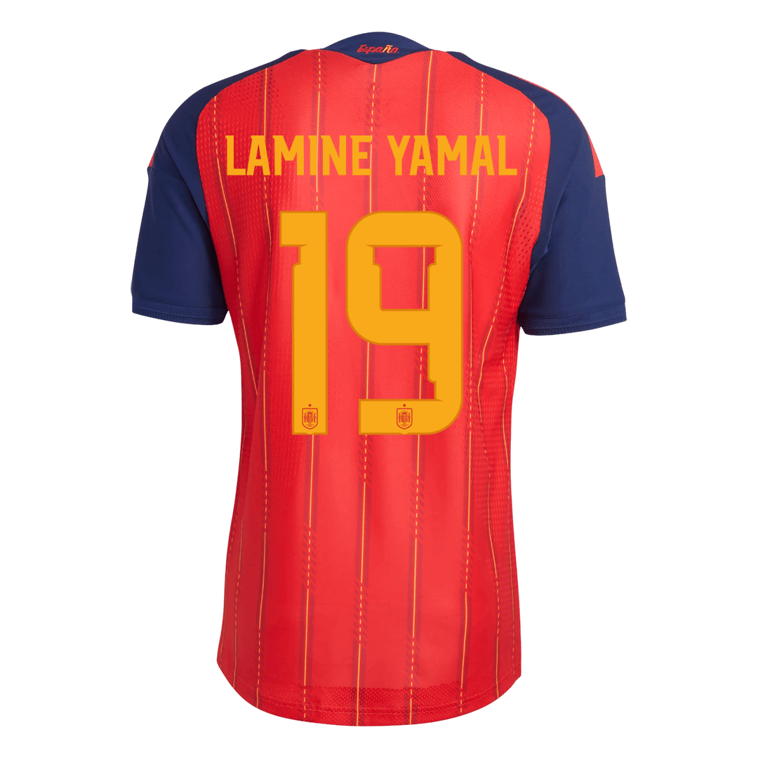 Camiseta Auténtica Lamine Yamal #19 España 2026 Primera Equipación Copa del Mundo - Versión Jugador