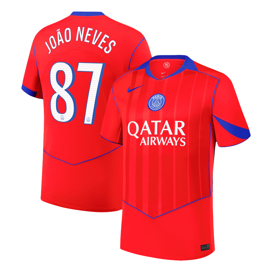 Camiseta João Neves #87 PSG 2025/26 Tercera Equipación - Versión Hincha