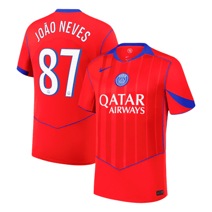 Camiseta João Neves #87 PSG 2025/26 Tercera Equipación - Versión Hincha