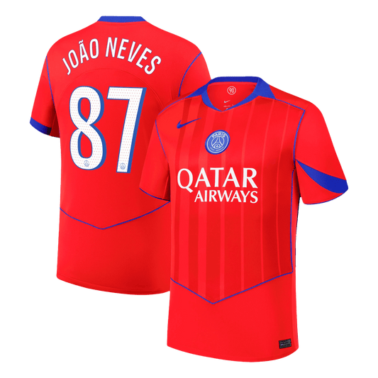 Camiseta João Neves #87 PSG 2025/26 Tercera Equipación - Versión Hincha